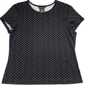 George multi color polka dot top